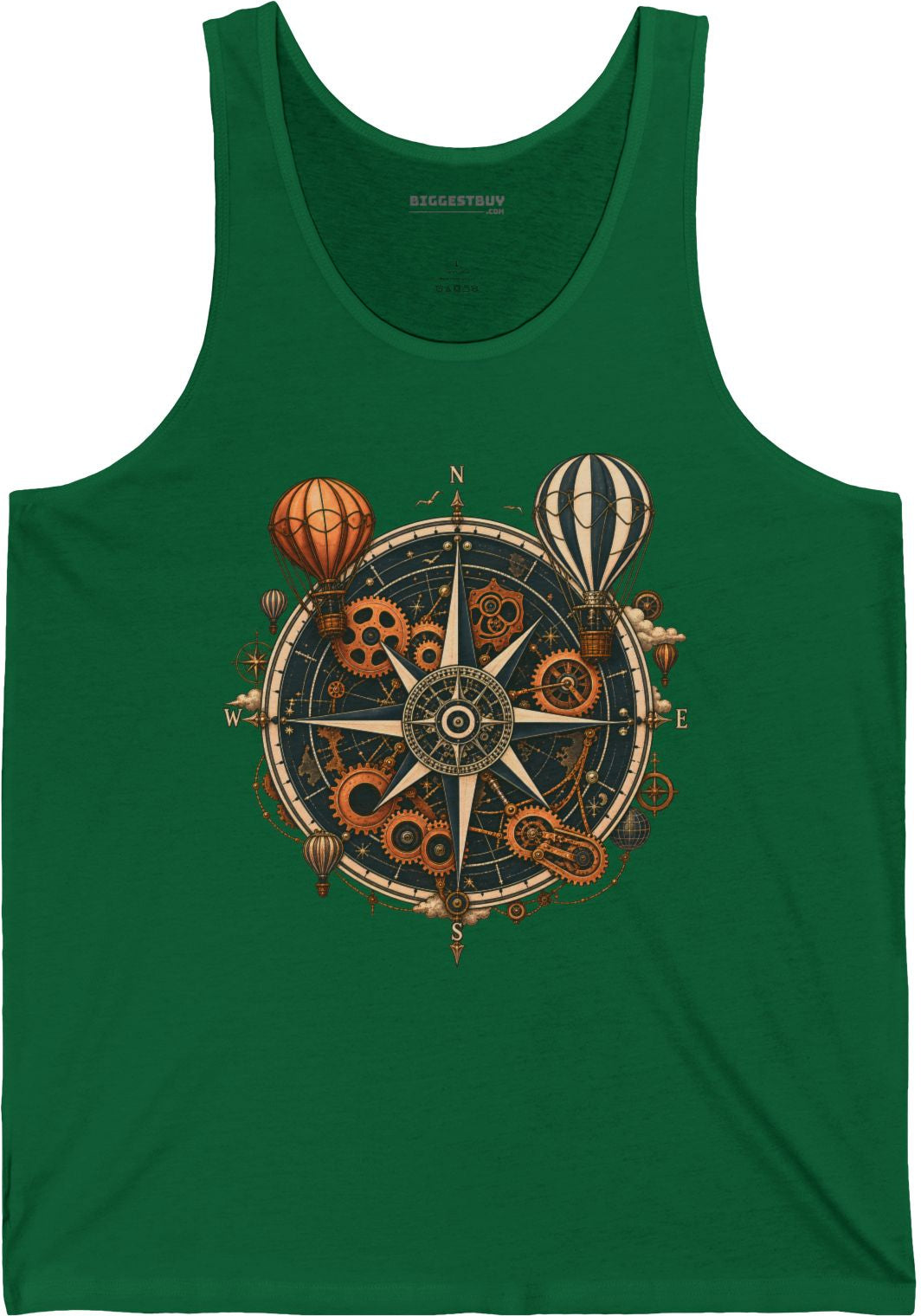 Nautical Nostalgia - Jersey Tank Top in Kelly, front view