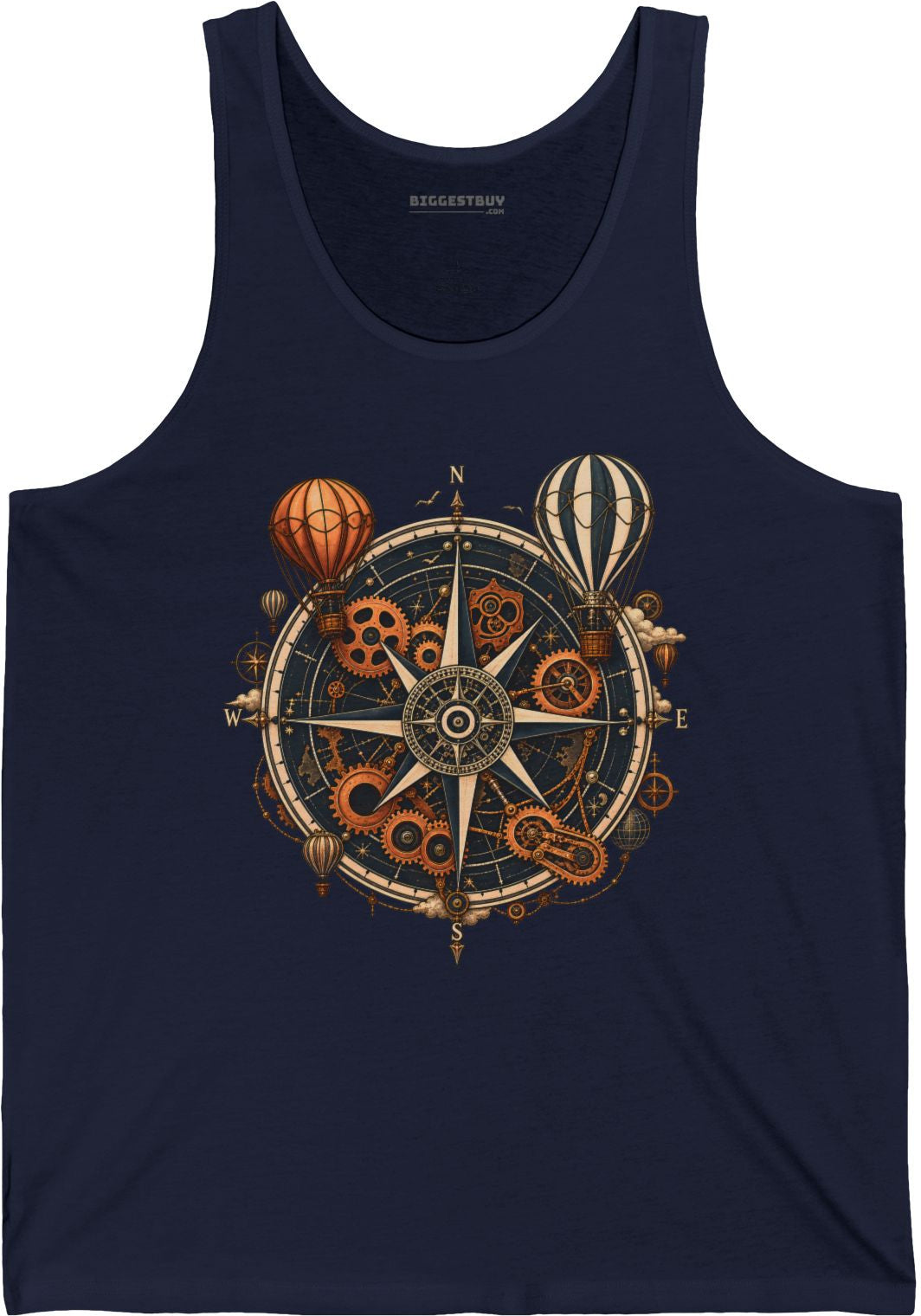 Nautical Nostalgia - Jersey Tank Top in Navy, front view