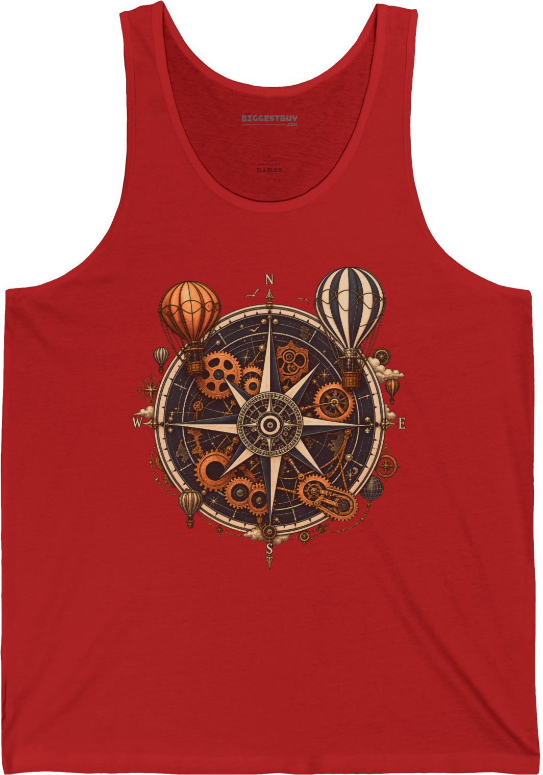 Nautical Nostalgia - Jersey Tank Top in Red, front view