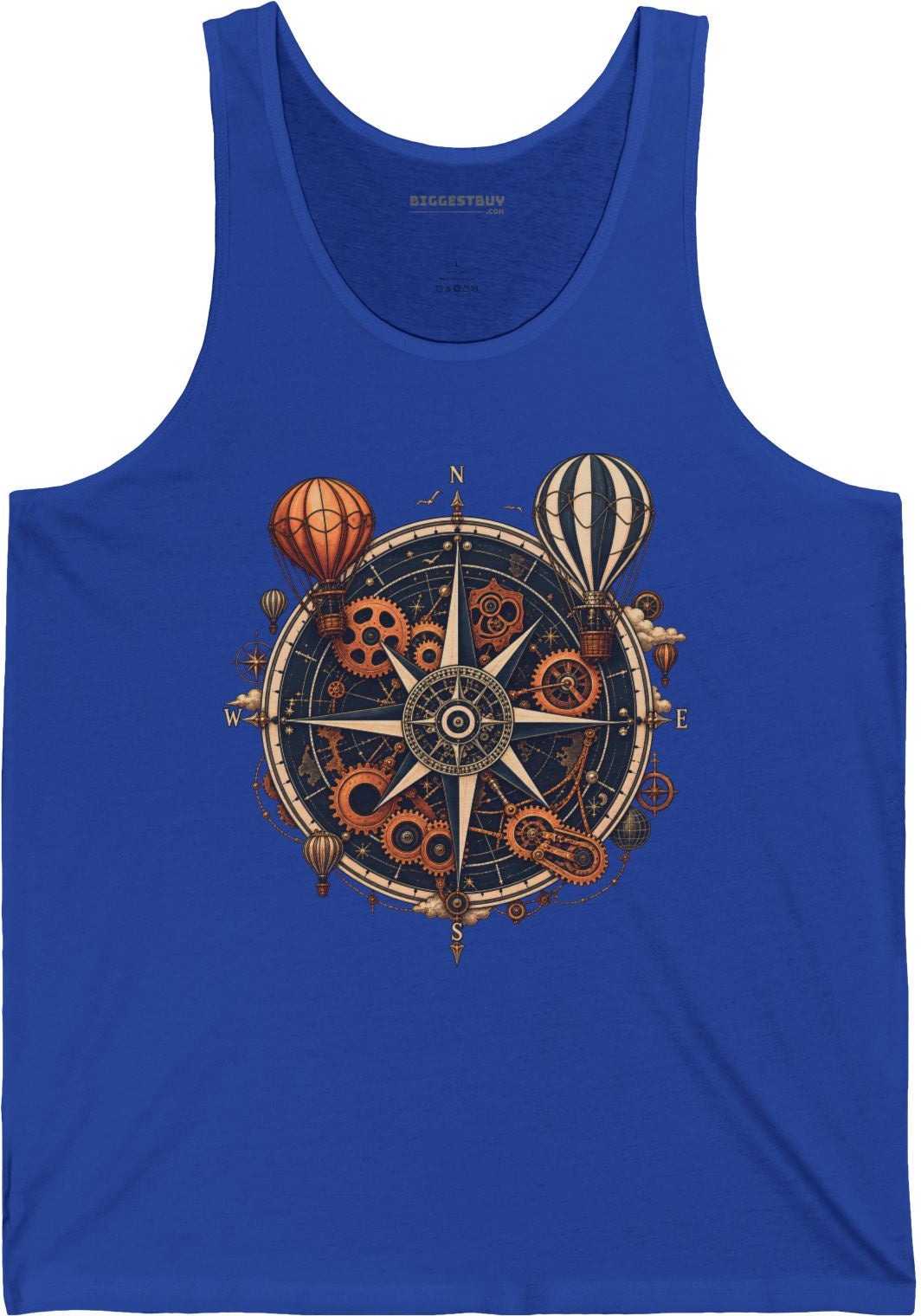 Nautical Nostalgia - Jersey Tank Top in True Royal, front view