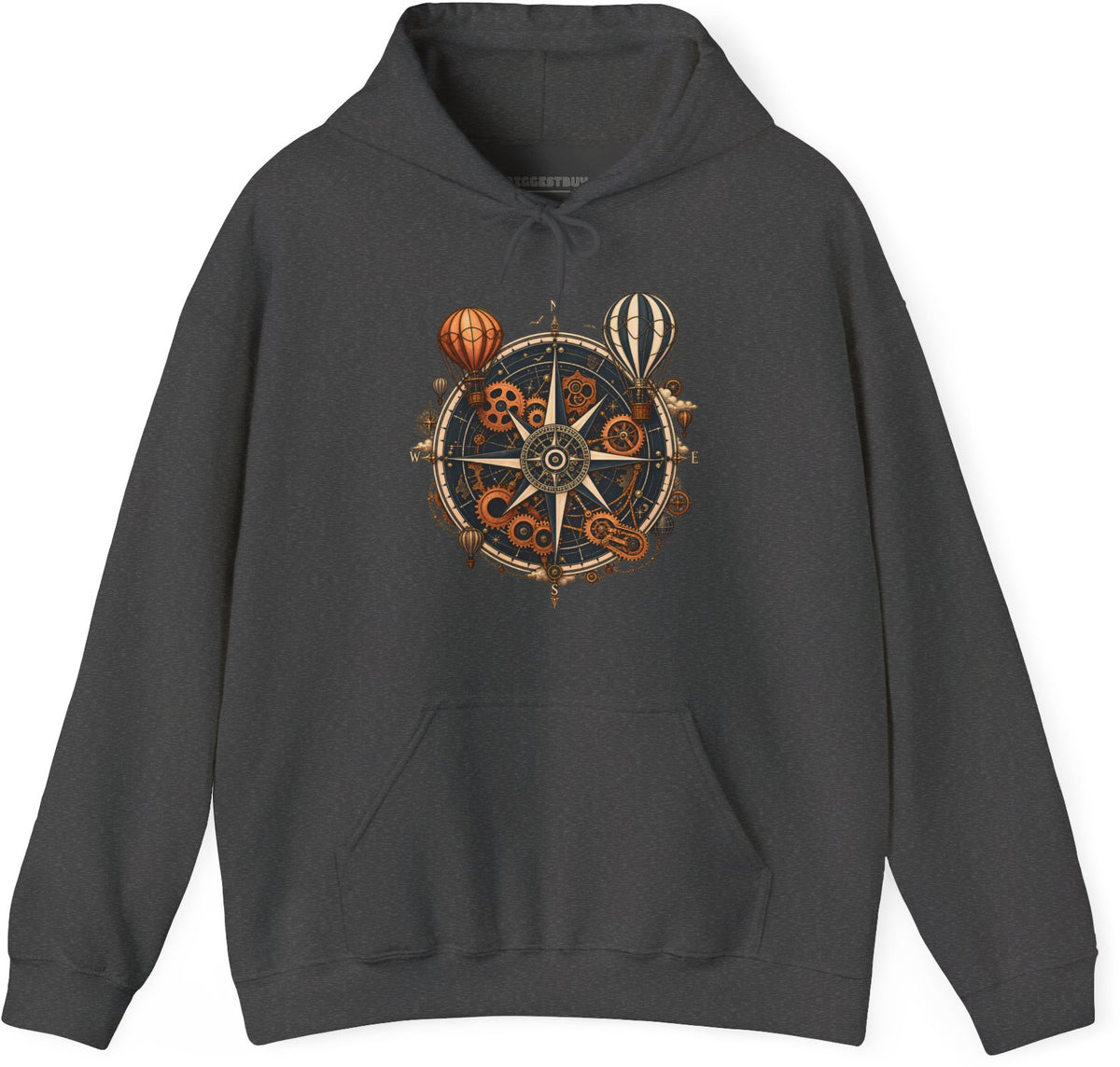 Nautical Nostalgia - Pullover Hoodie in Dark Heather, front view