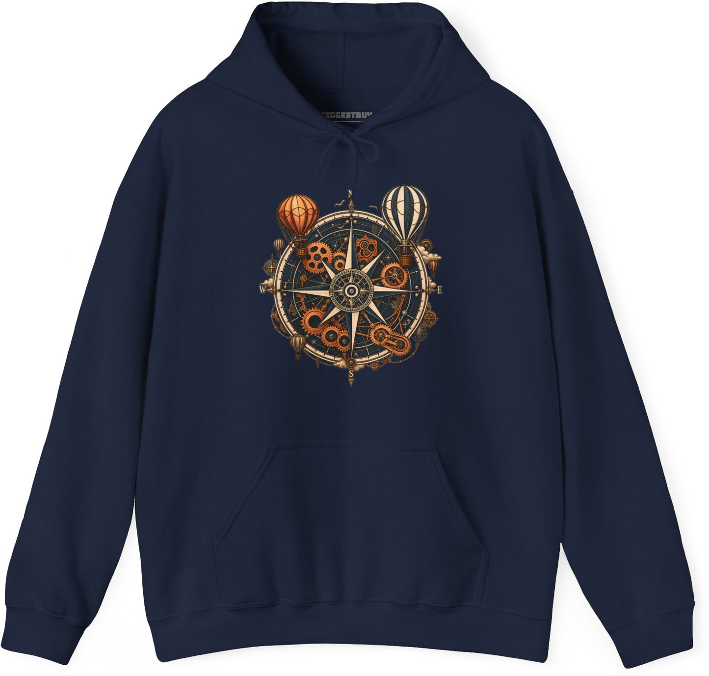 Nautical Nostalgia - Pullover Hoodie in Navy, front view