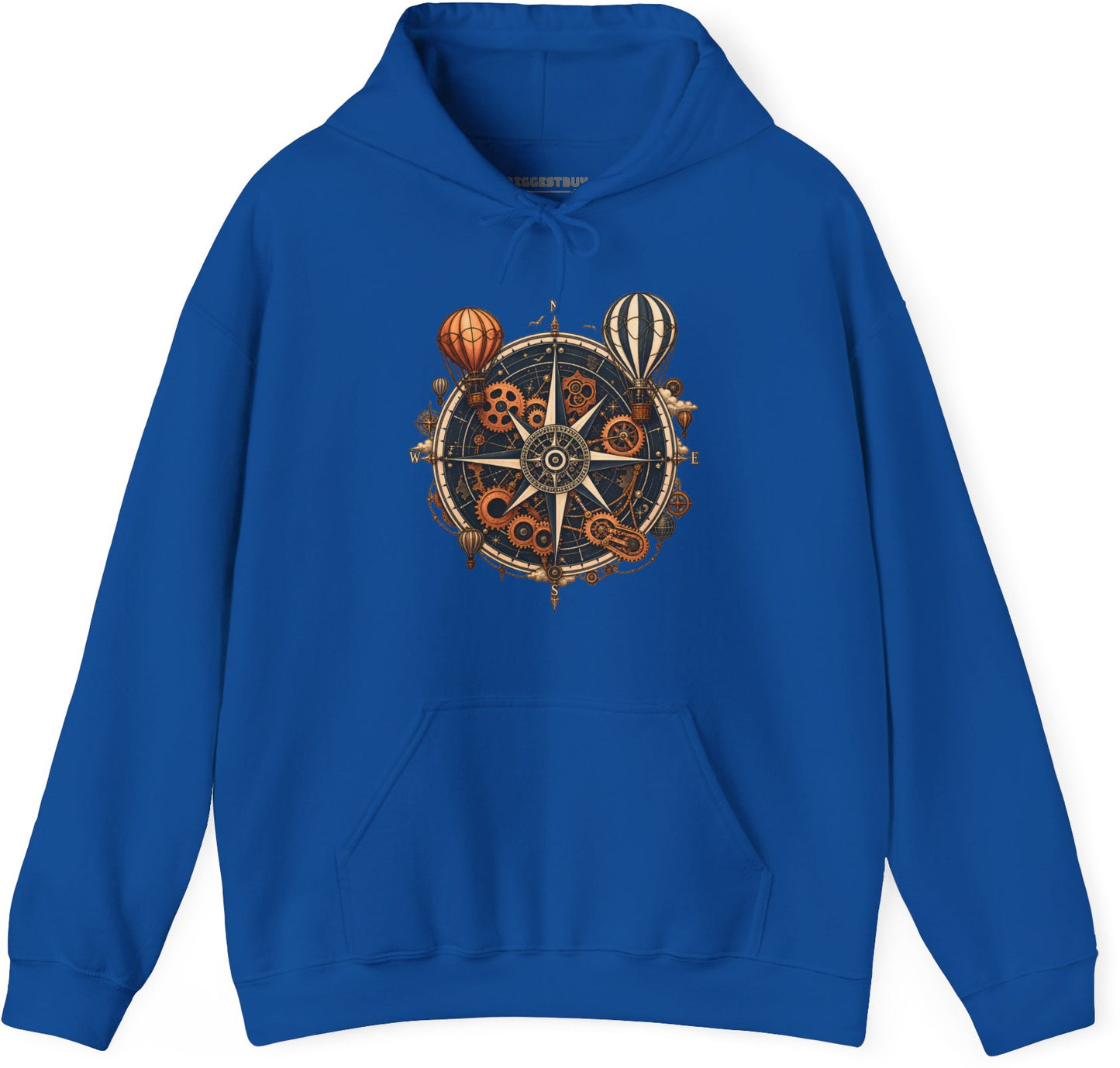 Nautical Nostalgia - Pullover Hoodie in Royal, front view