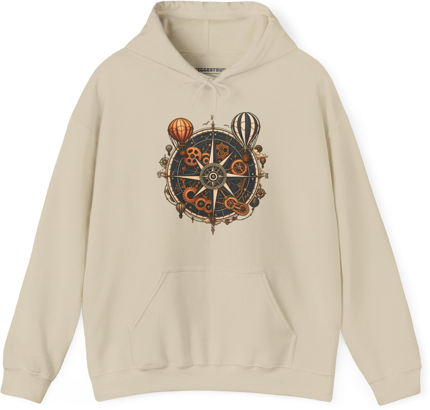 Nautical Nostalgia - Pullover Hoodie in Sand, front view
