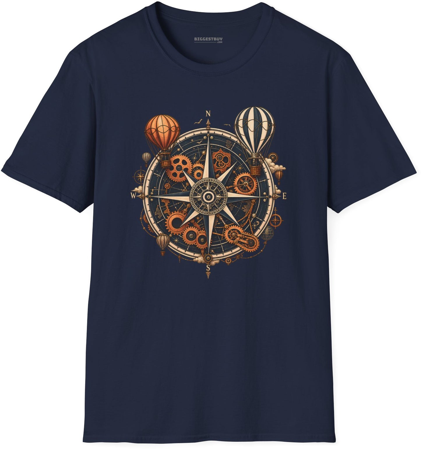 Nautical Nostalgia - Softstyle T-Shirt in Navy, front view