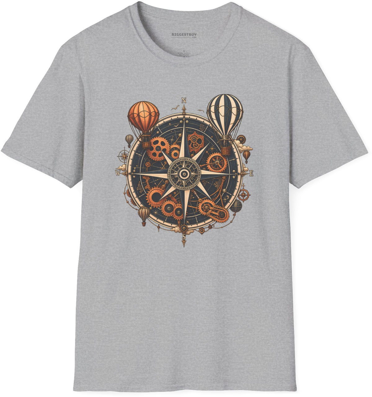 Nautical Nostalgia - Softstyle T-Shirt in Sport Grey, front view
