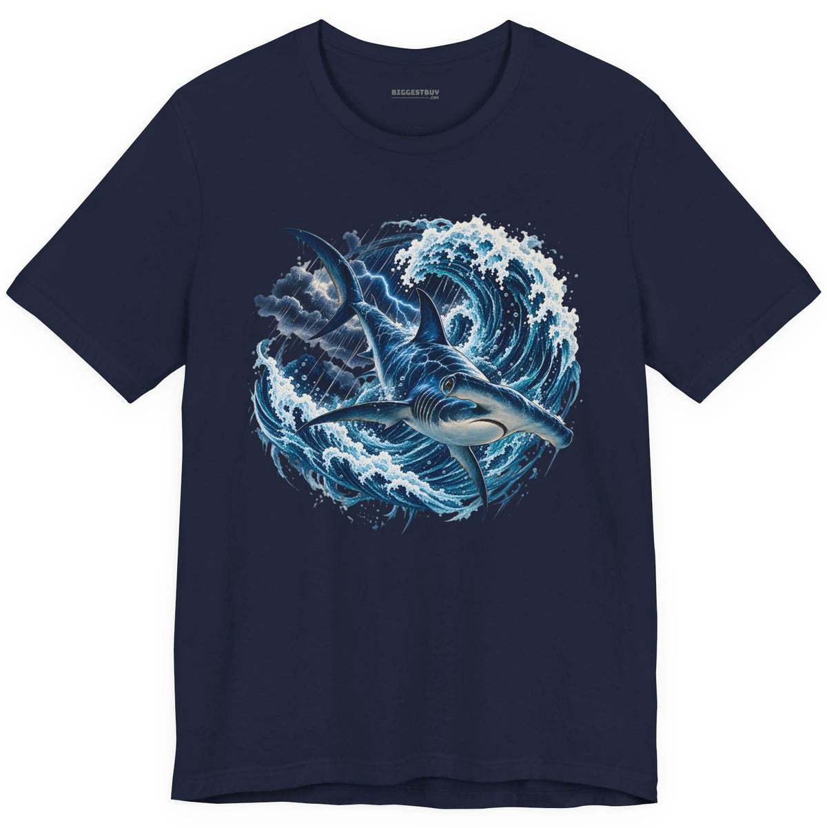 Oceanic Roar - Classic Jersey Tee in Navy, front view