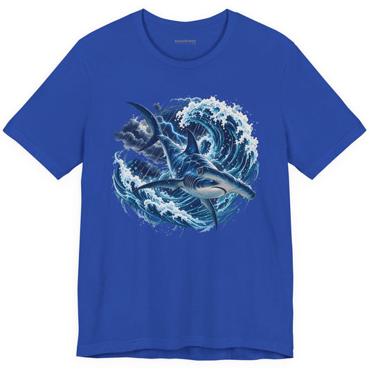 Oceanic Roar - Classic Jersey Tee in True Royal, front view