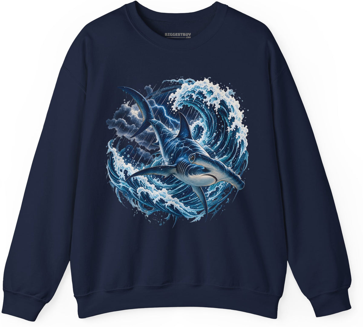 Oceanic Roar - Crewneck Sweatshirt in Navy, front view