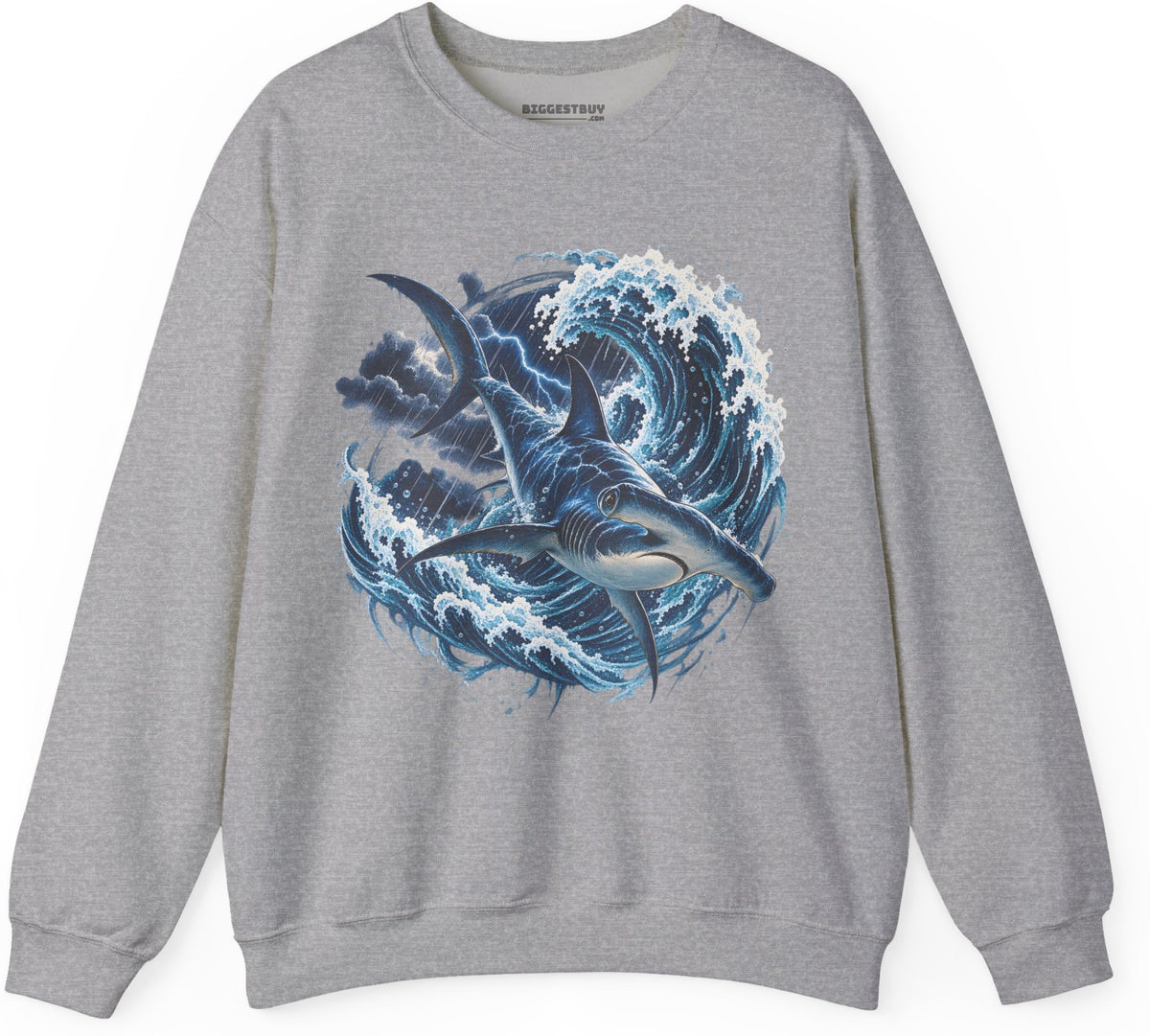 Oceanic Roar - Crewneck Sweatshirt in Sport Grey, front view