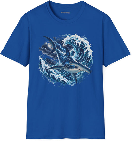 Oceanic Roar - Softstyle T-Shirt in Royal, front view