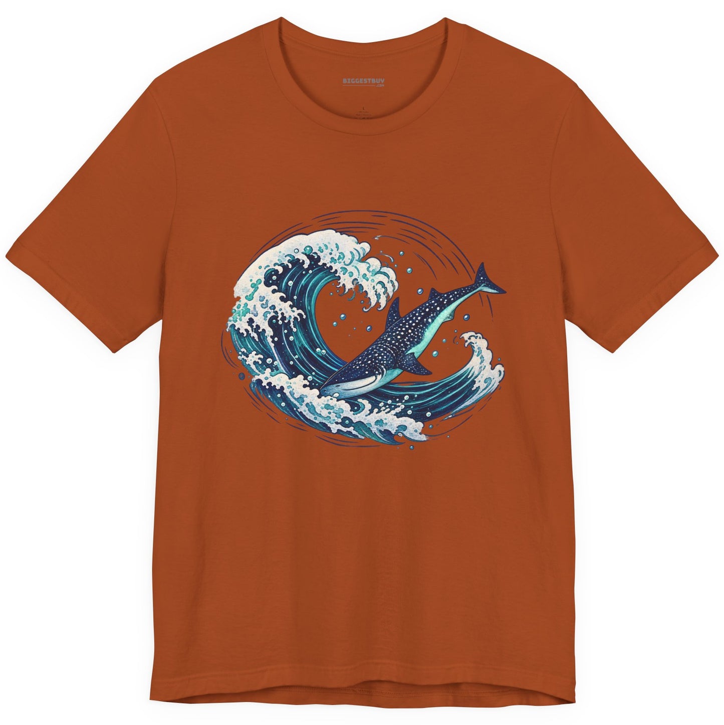 Oceans Splash - Classic Jersey Tee in Autumn, front view