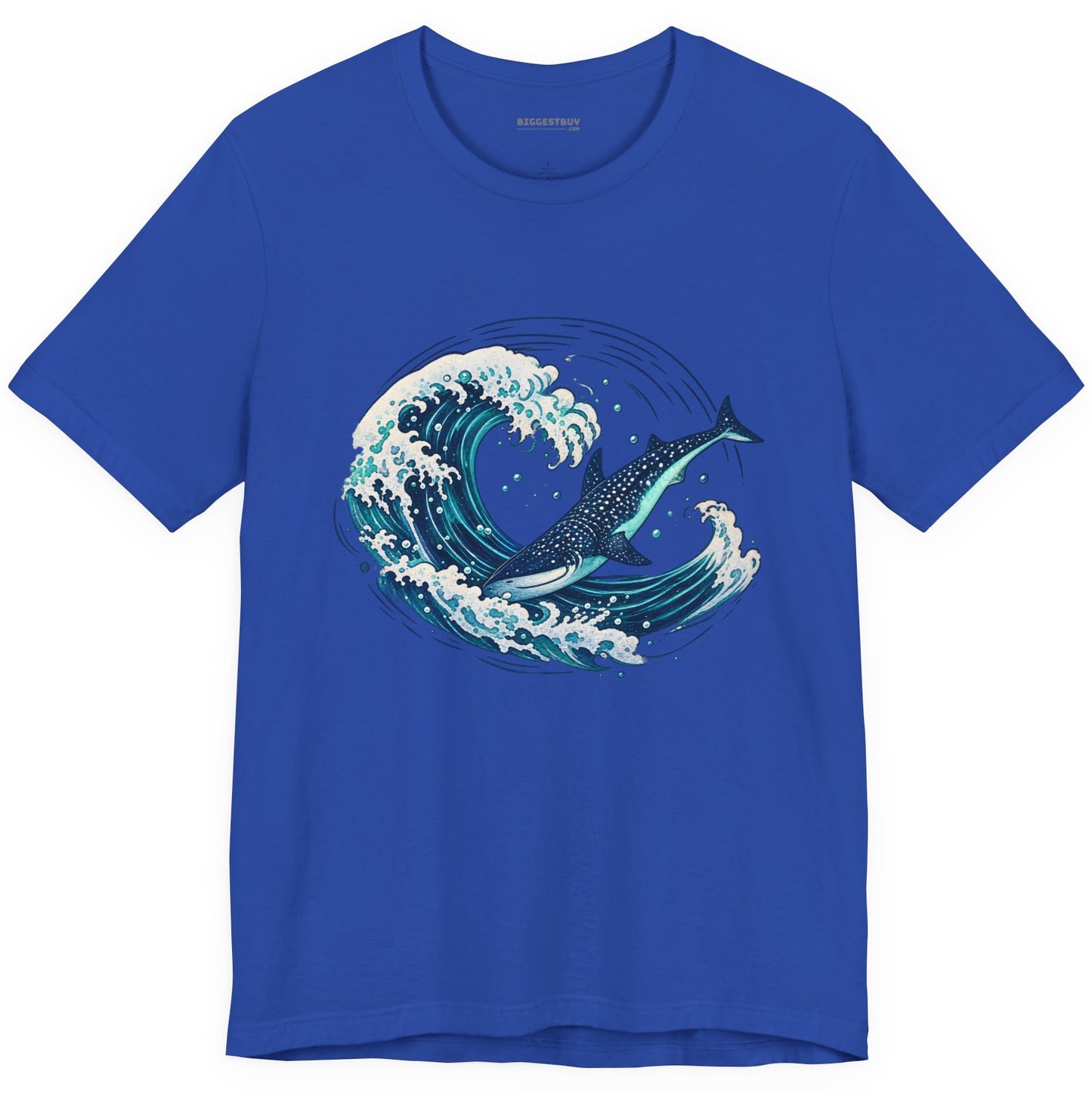 Oceans Splash - Classic Jersey Tee in True Royal, front view