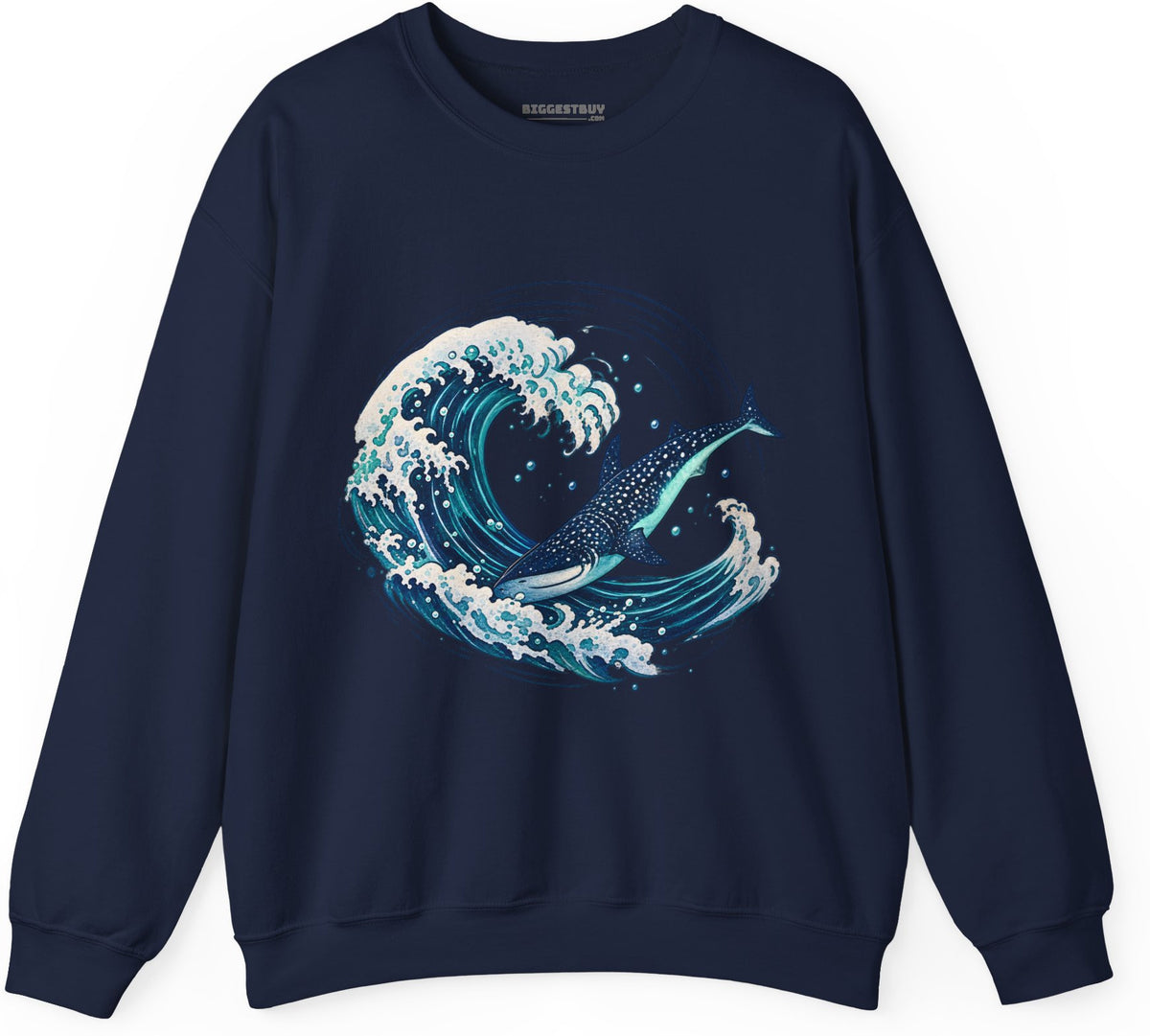 Oceans Splash - Crewneck Sweatshirt in Navy, front view