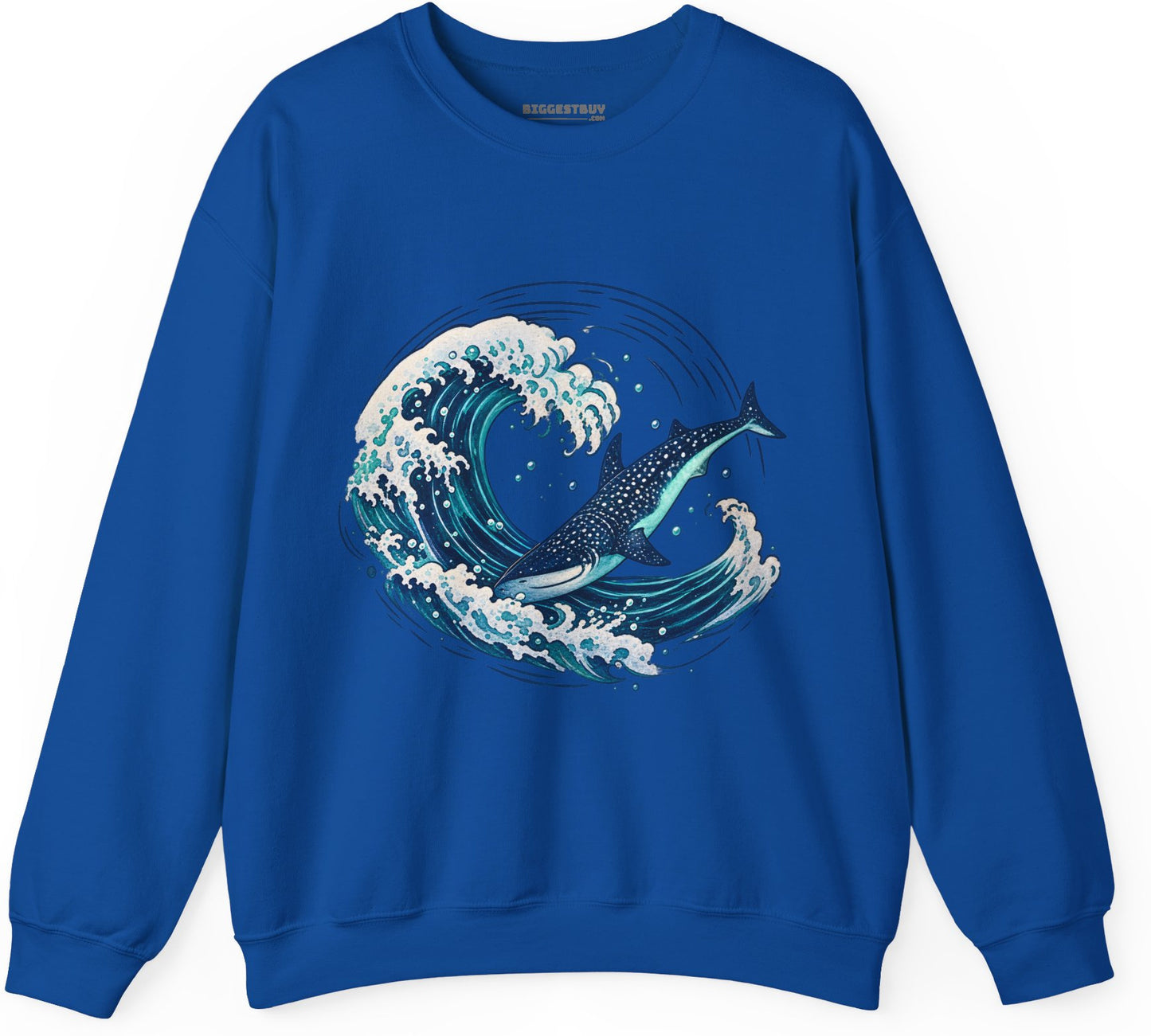 Oceans Splash - Crewneck Sweatshirt in Royal, front view