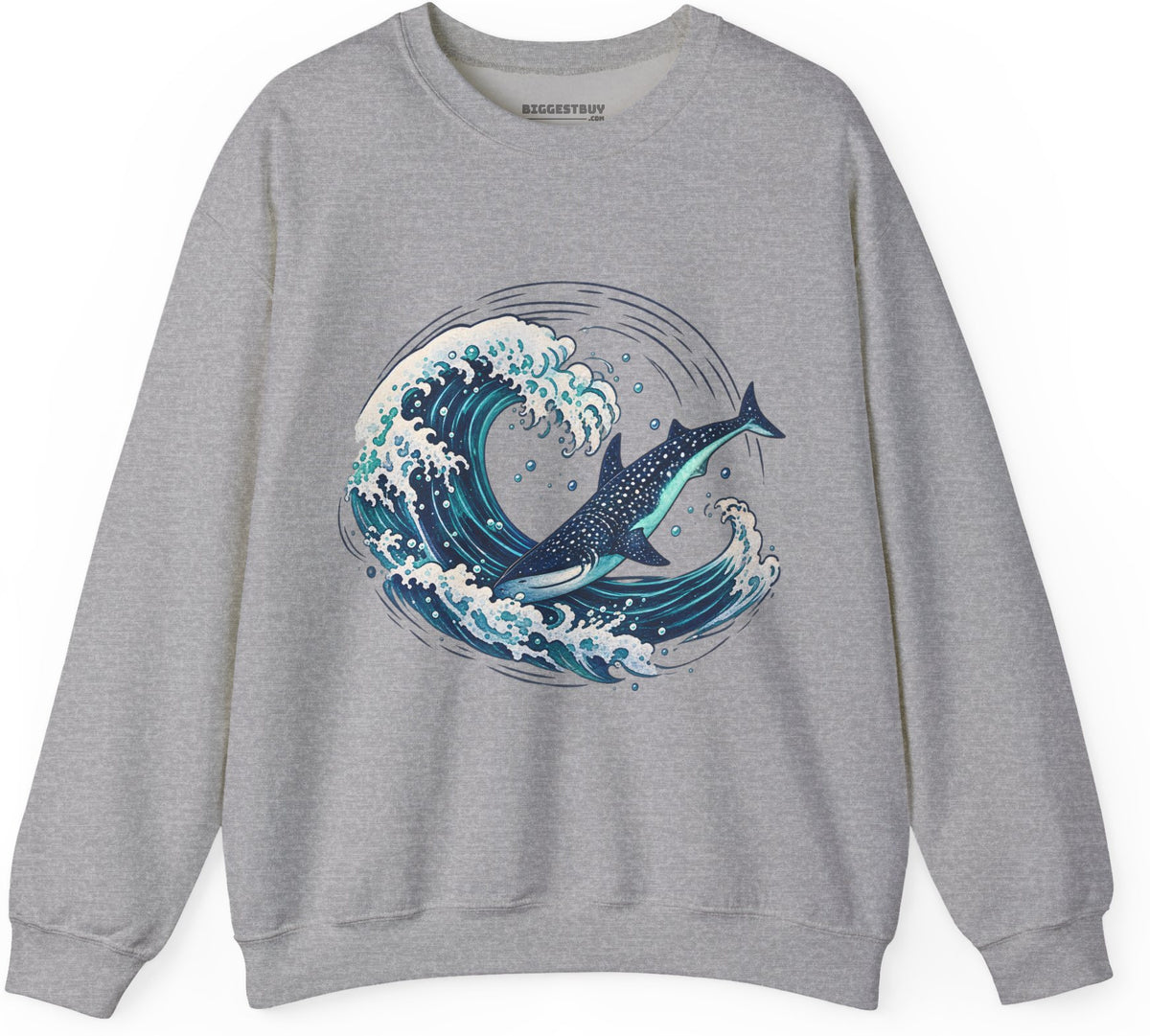 Oceans Splash - Crewneck Sweatshirt in Sport Grey, front view