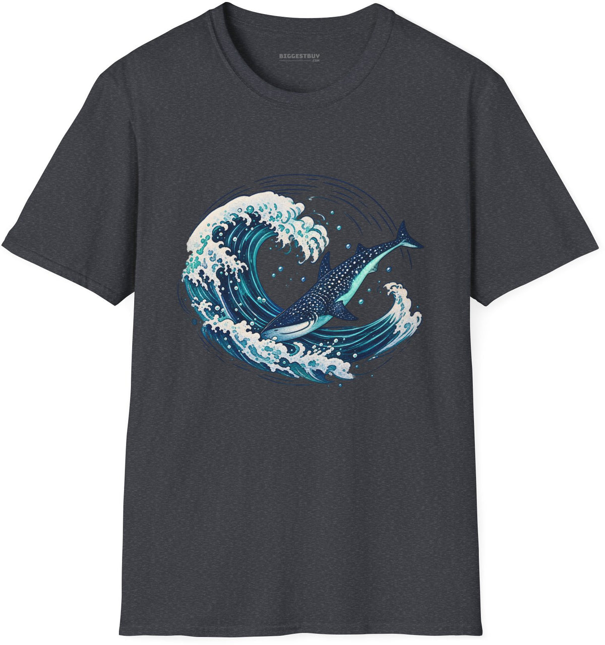 Oceans Splash - Softstyle T-Shirt in Dark Heather Grey, front view