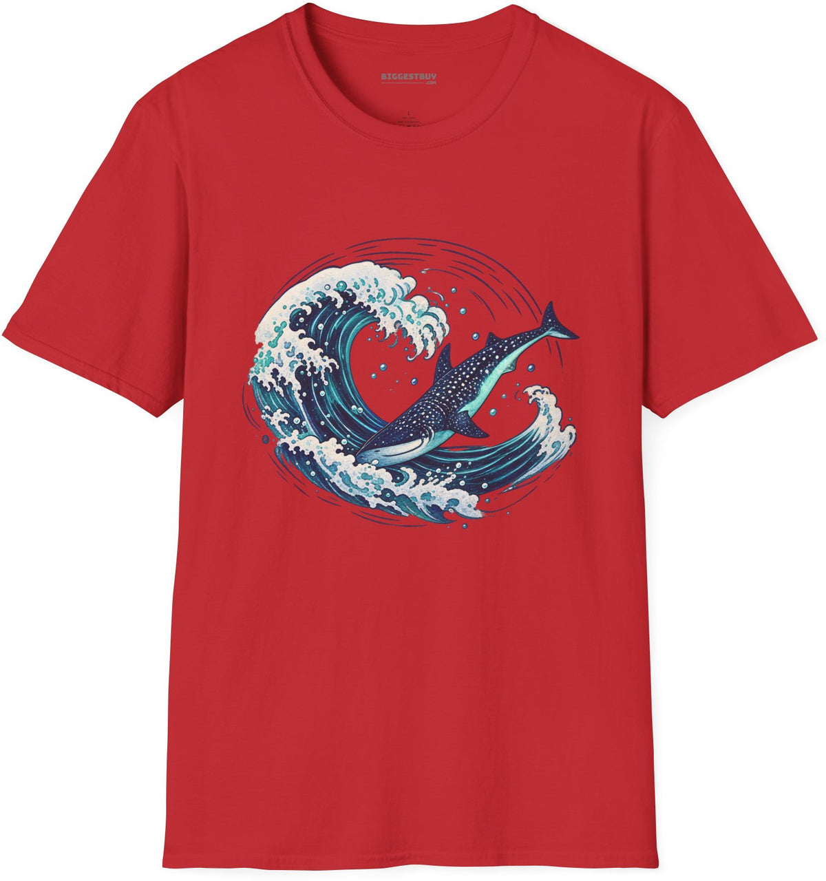 Oceans Splash - Softstyle T-Shirt in Red, front view