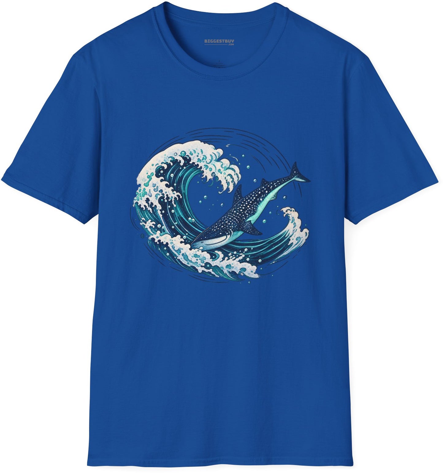Oceans Splash - Softstyle T-Shirt in Royal, front view