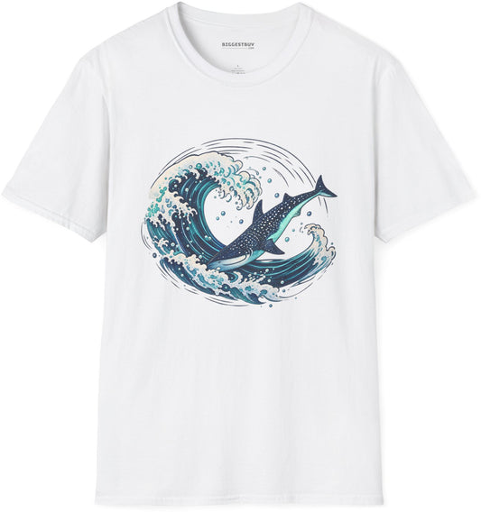 Oceans Splash - Softstyle T-Shirt in White, front view