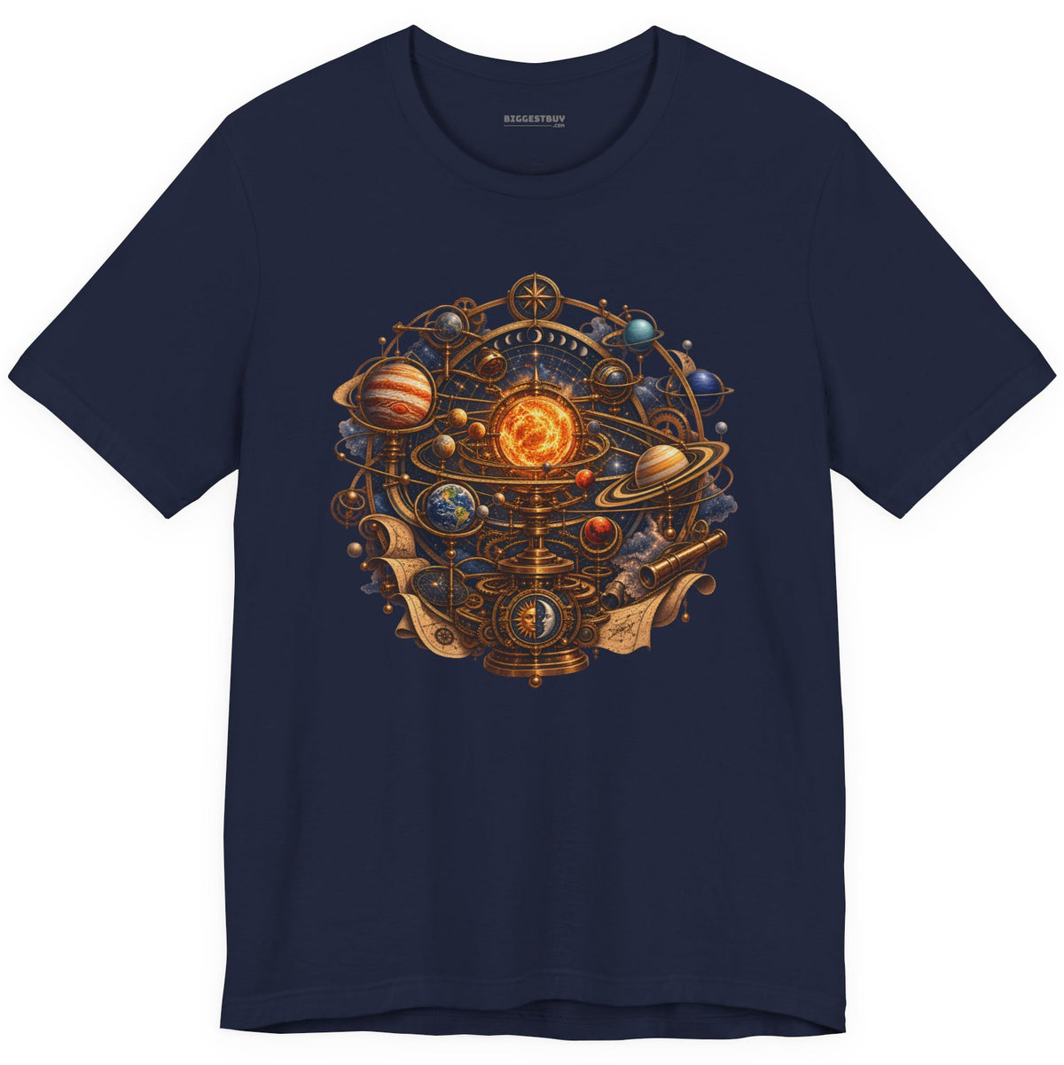 Orbital Opulence - Classic Jersey Tee in Navy, front view
