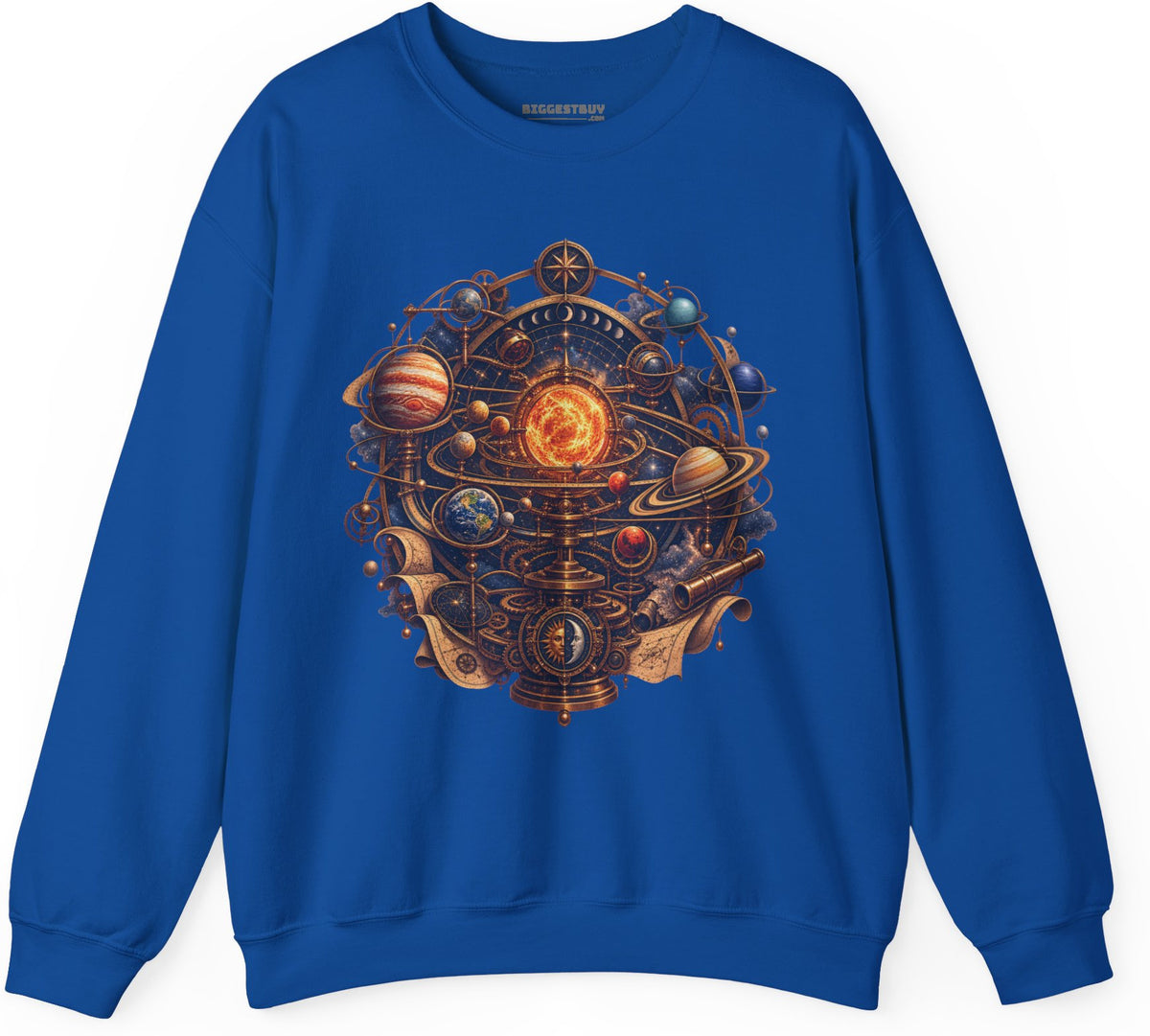 Orbital Opulence - Crewneck Sweatshirt in Royal, front view
