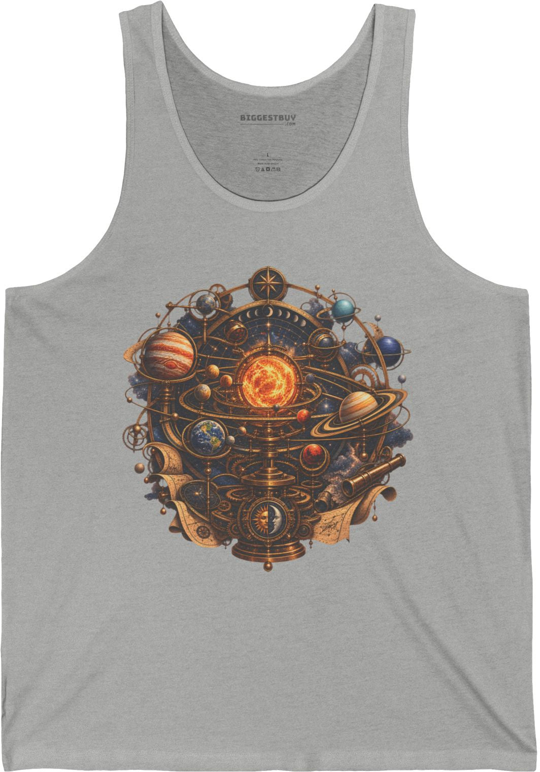 Orbital Opulence - Jersey Tank Top in Athletic Heather, front view