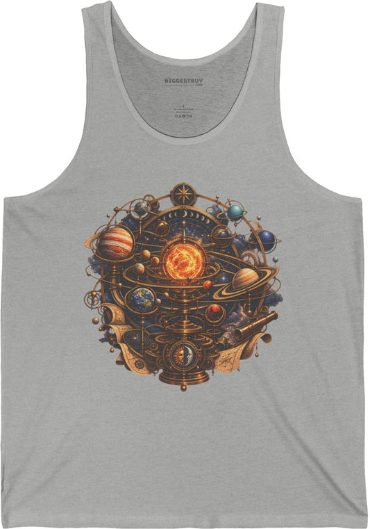 Orbital Opulence - Jersey Tank Top in Athletic Heather, front view