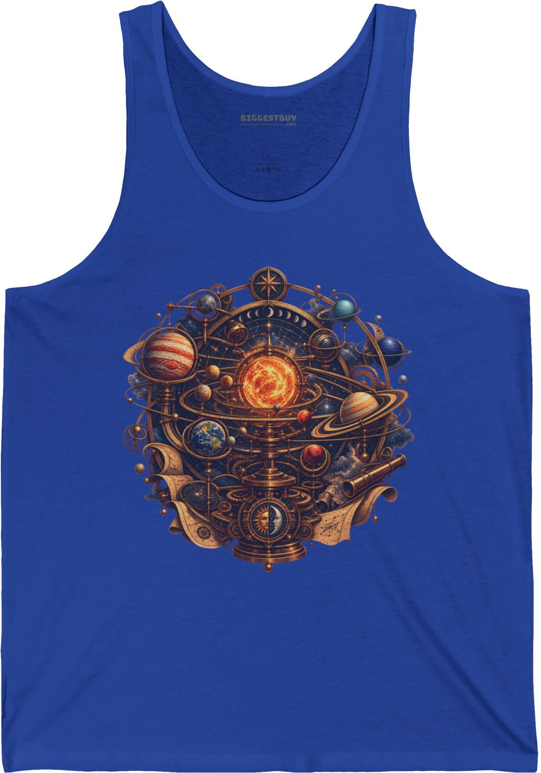 Orbital Opulence - Jersey Tank Top in True Royal, front view