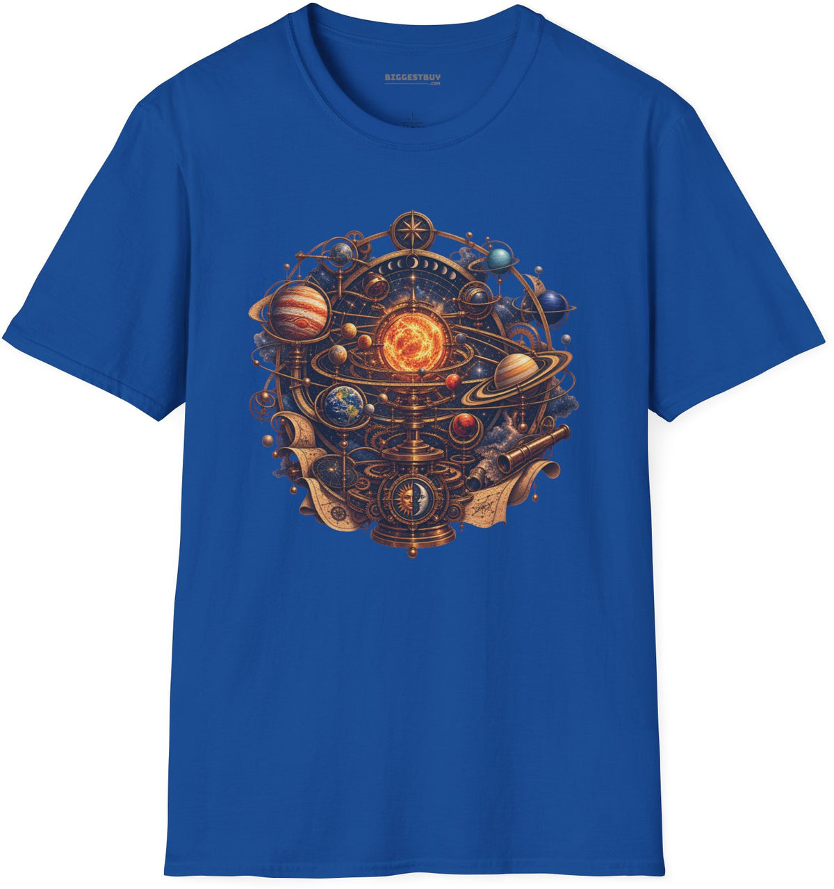 Orbital Opulence - Softstyle T-Shirt in Royal, front view