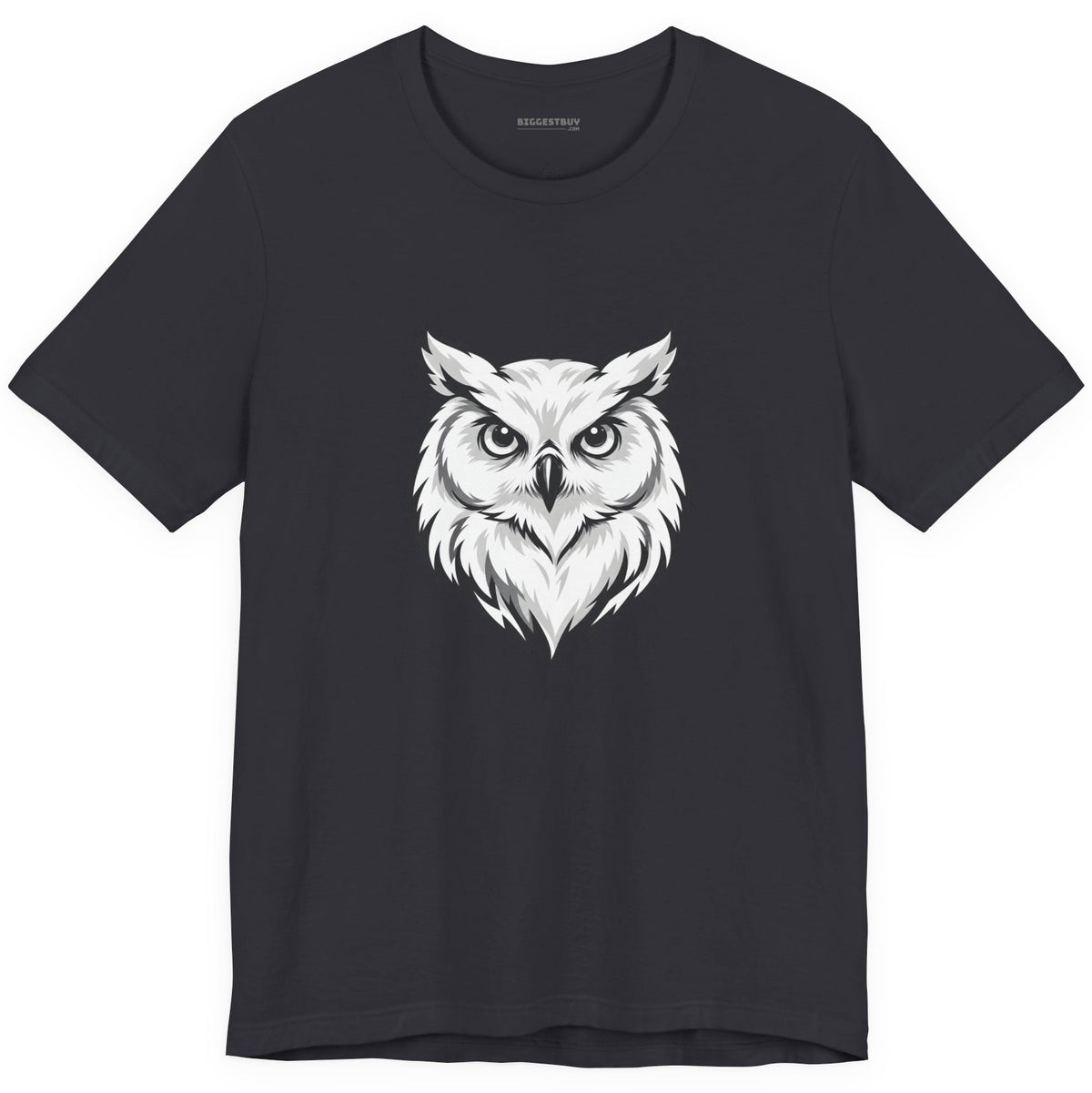 Owl Watch - Classic Jersey Tee in Dark Grey, front view