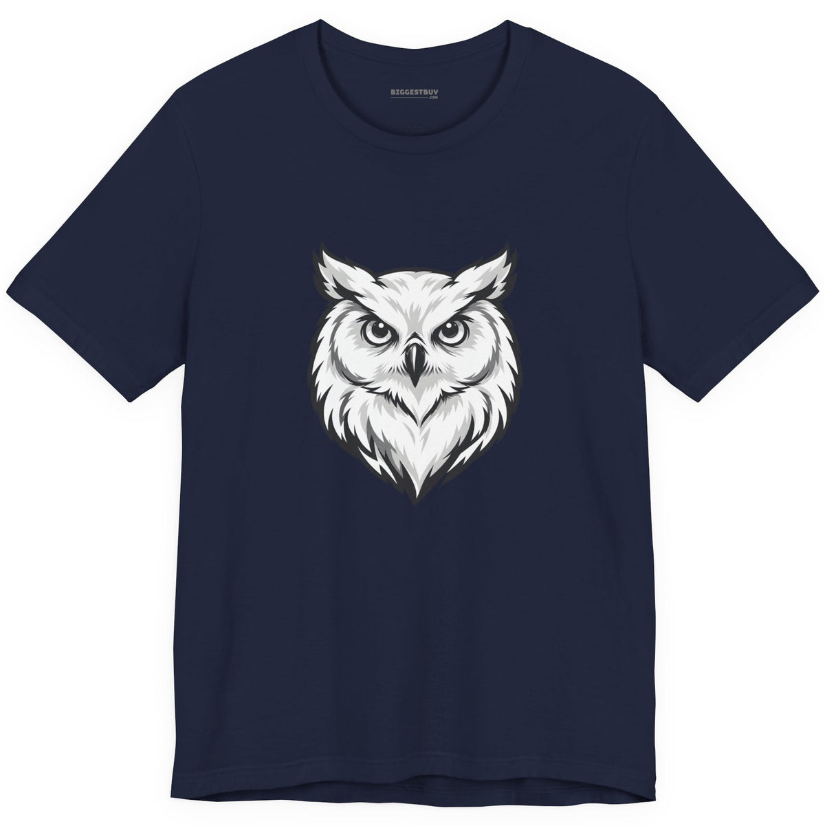 Owl Watch - Classic Jersey Tee in Navy, front view
