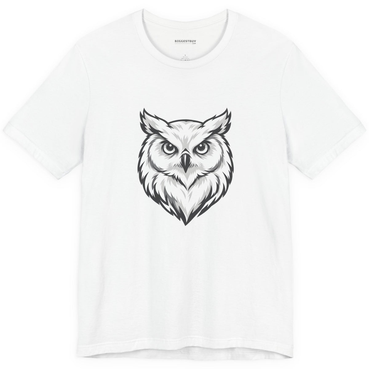 Owl Watch - Classic Jersey Tee in White, front view