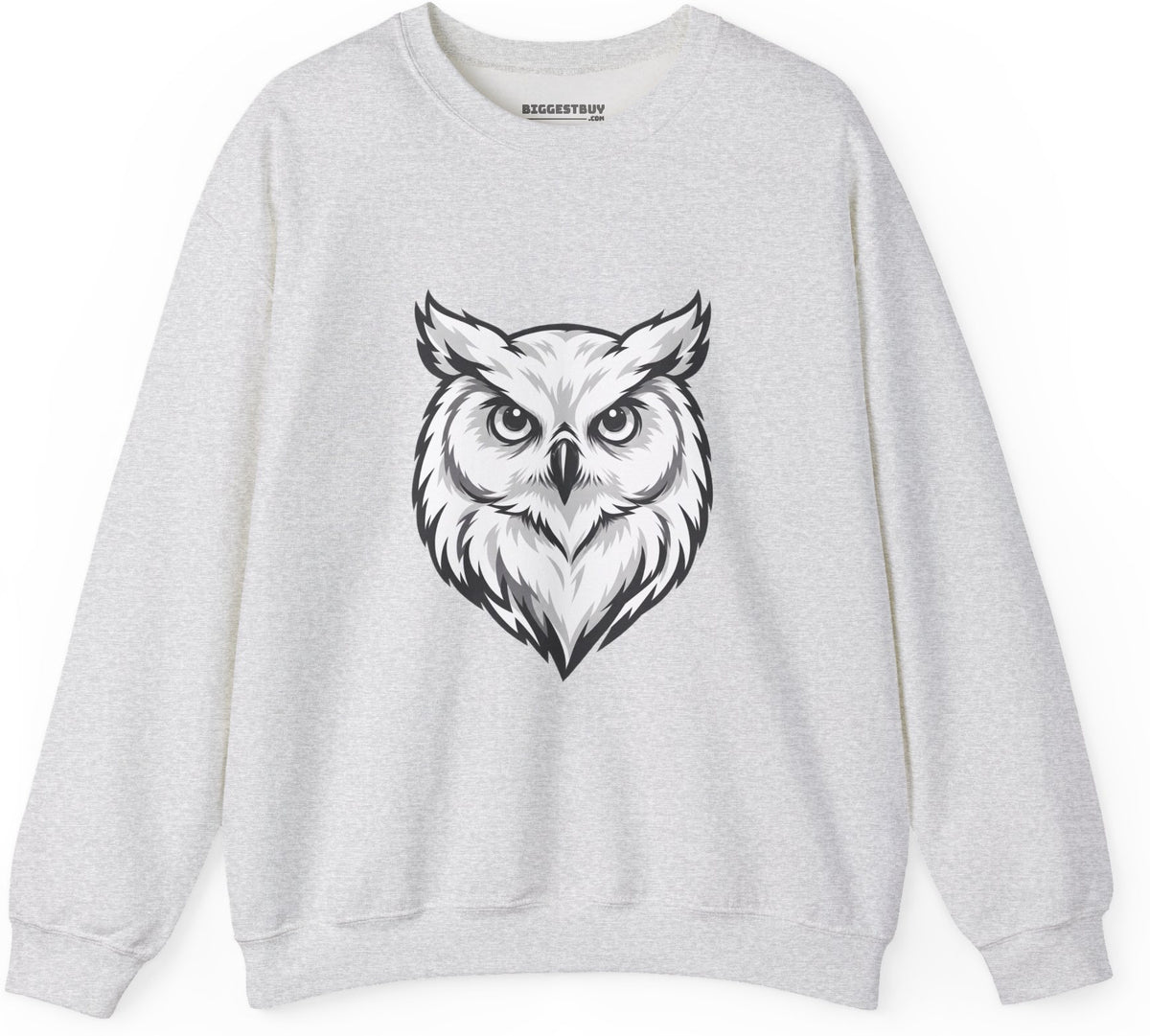 Owl Watch - Crewneck Sweatshirt in Ash, front view