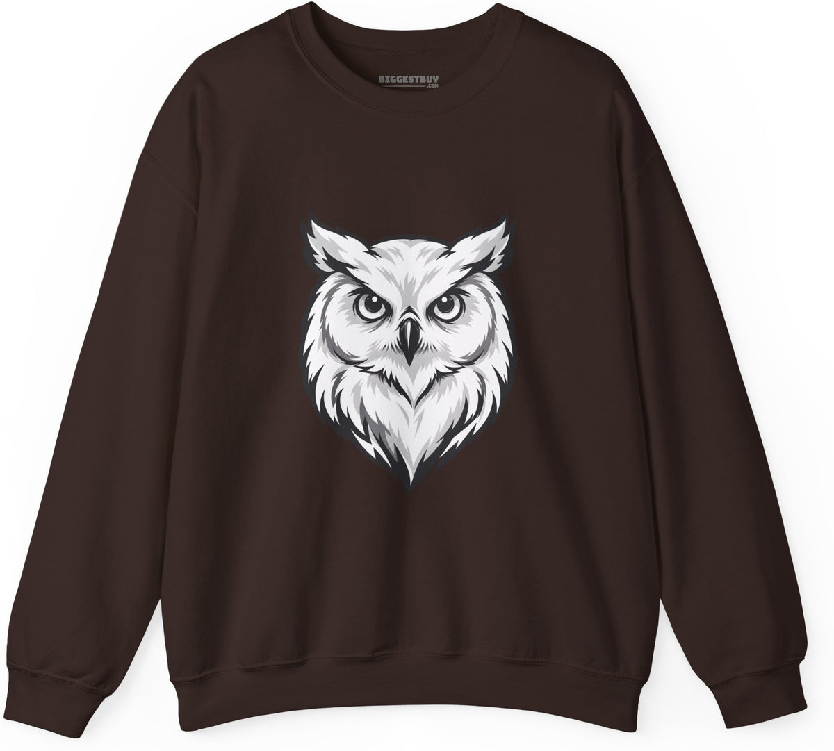Owl Watch - Crewneck Sweatshirt in Dark Chocolate, front view