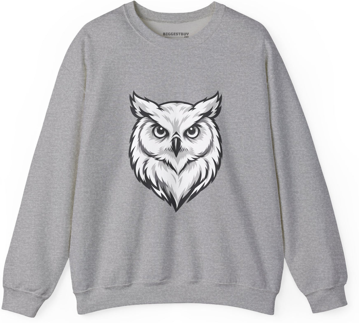Owl Watch - Crewneck Sweatshirt in Sport Grey, front view