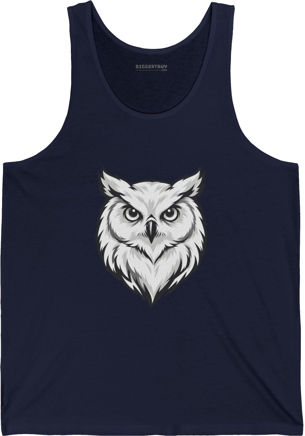 Owl Watch - Jersey Tank Top in Navy, front view