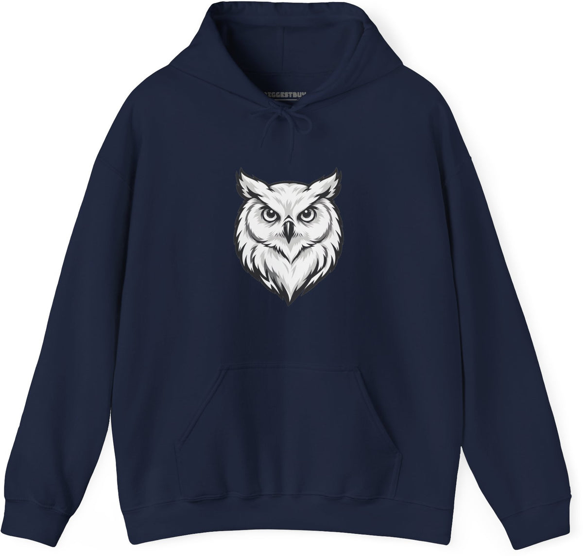 Owl Watch - Pullover Hoodie in Navy, front view