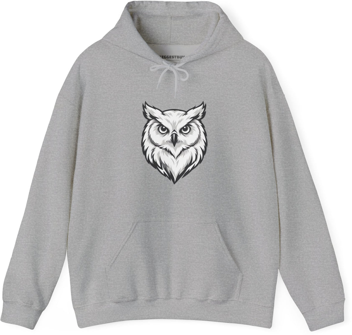 Owl Watch - Pullover Hoodie in Sport Grey, front view