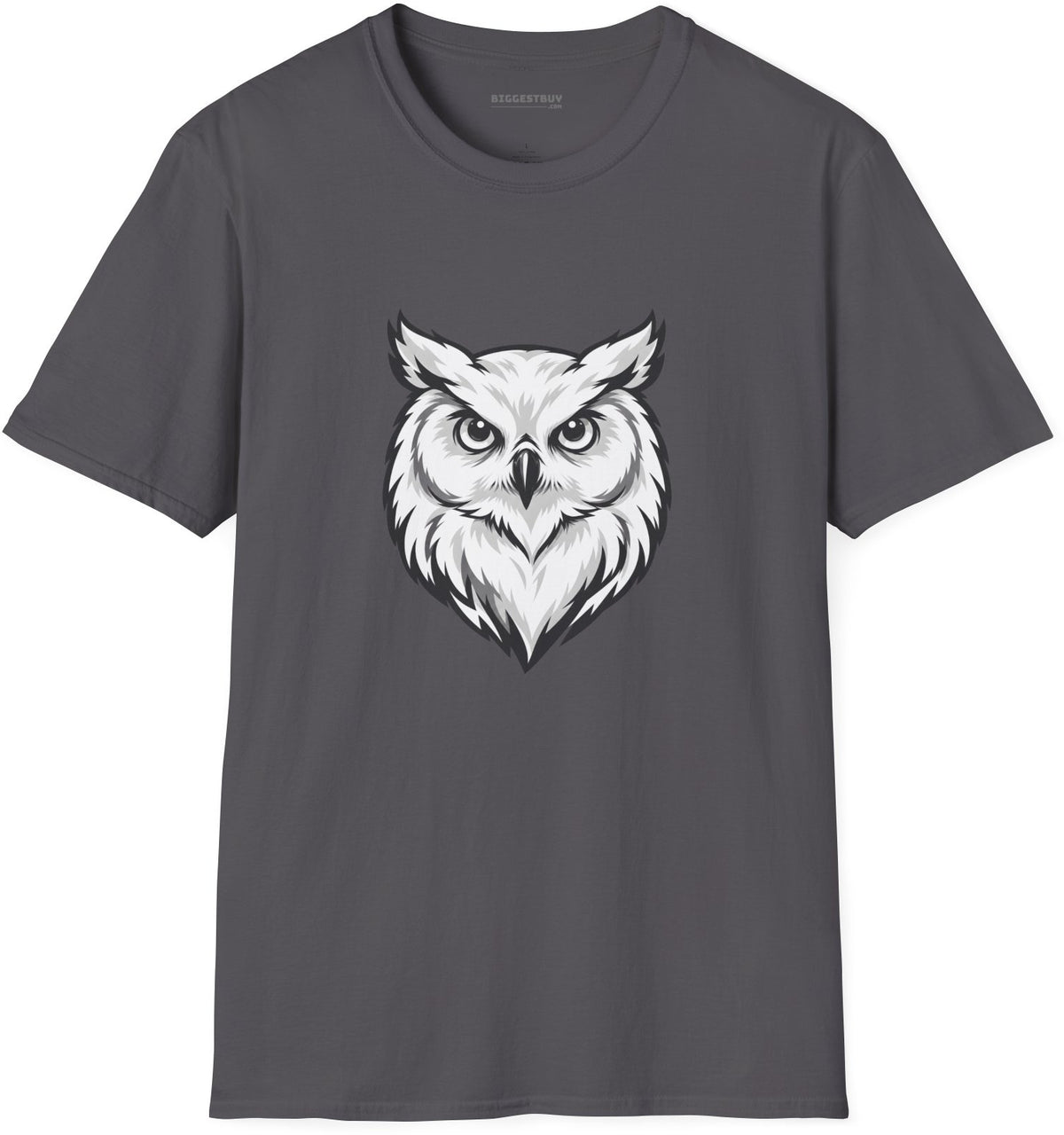 Owl Watch - Softstyle T-Shirt in Charcoal, front view