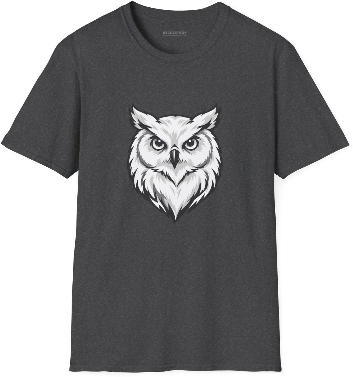 Owl Watch - Softstyle T-Shirt in Dark Heather, front view
