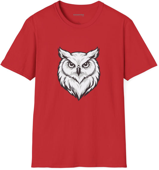 Owl Watch - Softstyle T-Shirt in Red, front view