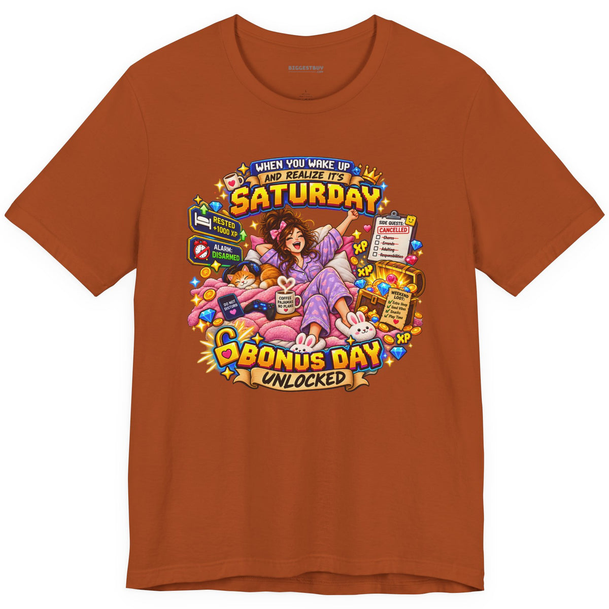 Pajama Party - Classic Jersey Tee in Autumn, front view