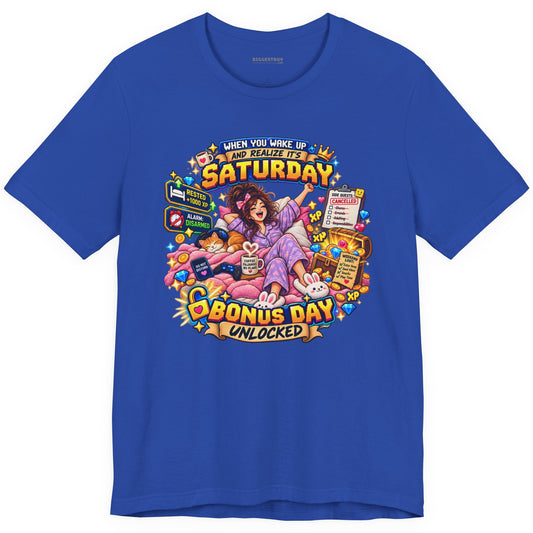 Pajama Party - Classic Jersey Tee in True Royal, front view