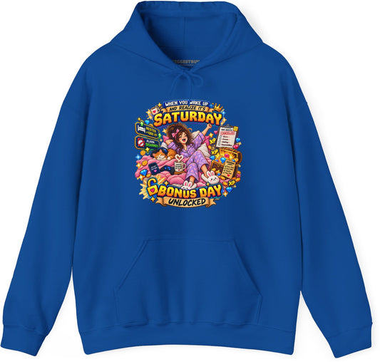 Pajama Party - Pullover Hoodie in Royal, front view