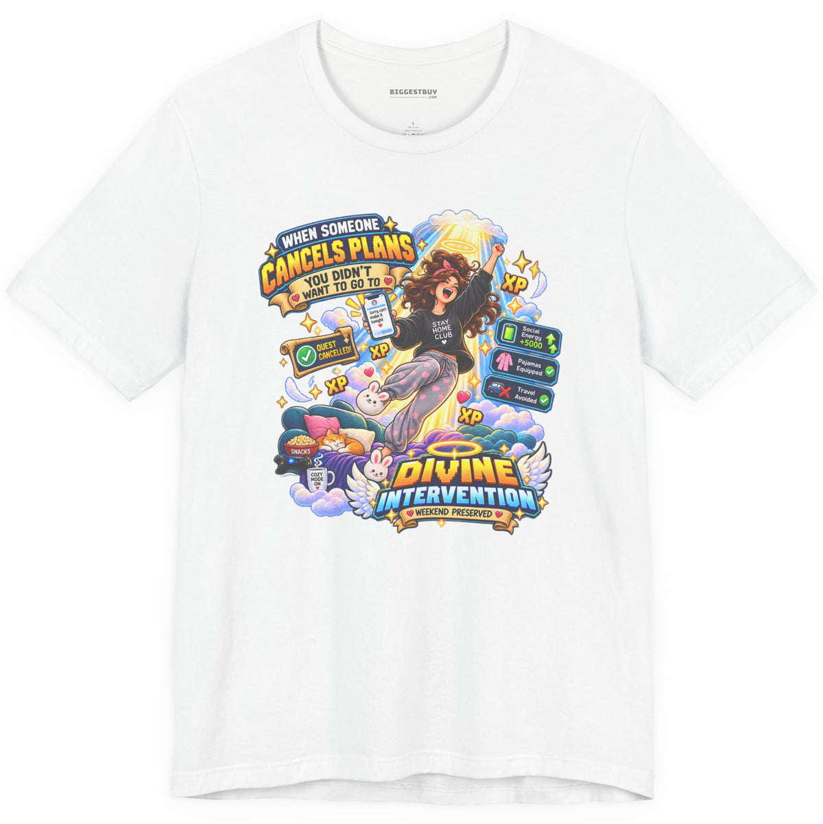Pamphlet Punchline - Classic Jersey Tee in White, front view