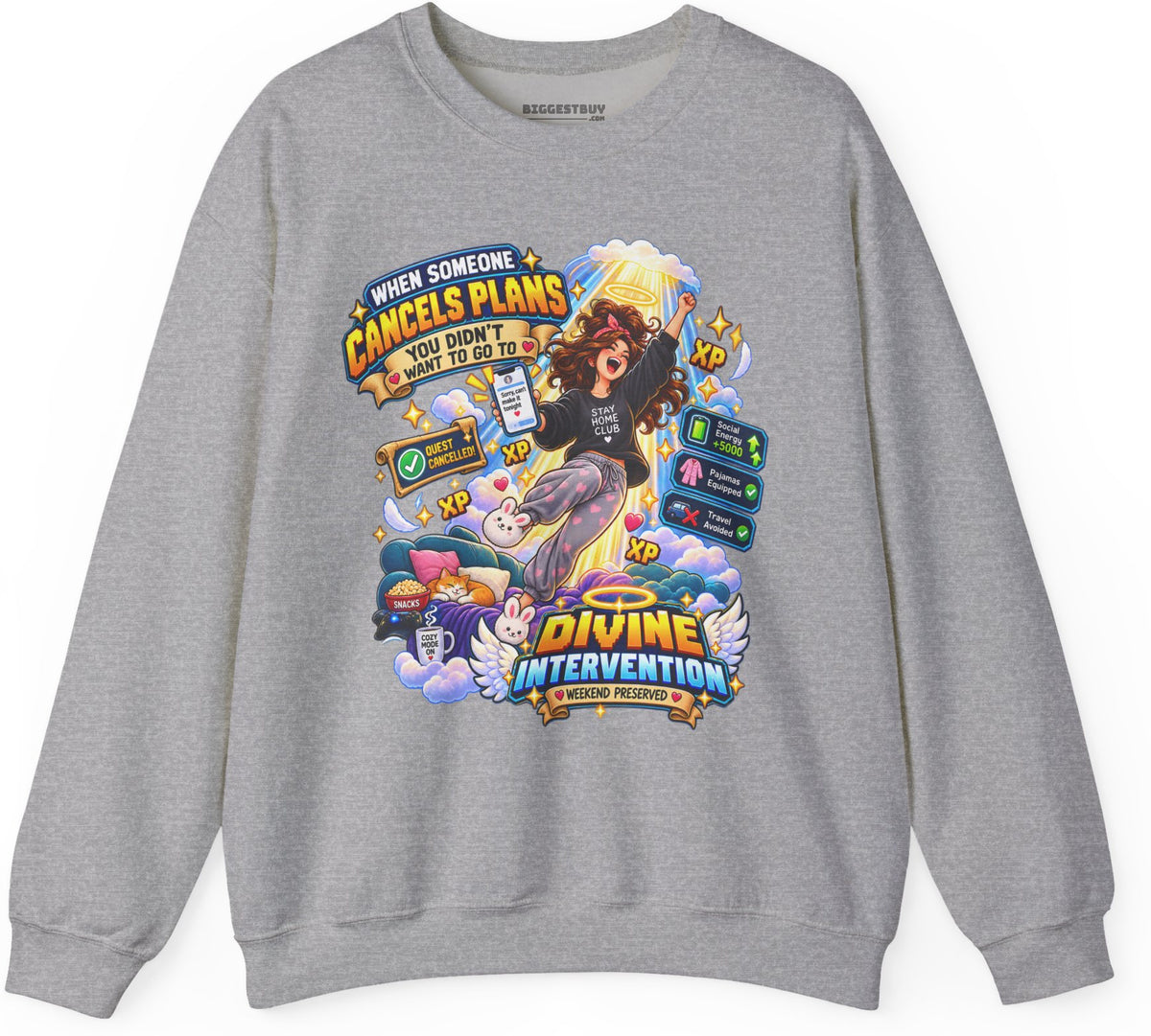 Pamphlet Punchline - Crewneck Sweatshirt in Sport Grey, front view