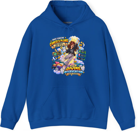 Pamphlet Punchline - Pullover Hoodie in Royal, front view