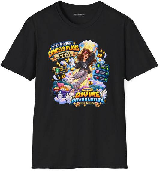 Pamphlet Punchline - Softstyle T-Shirt in Black, front view