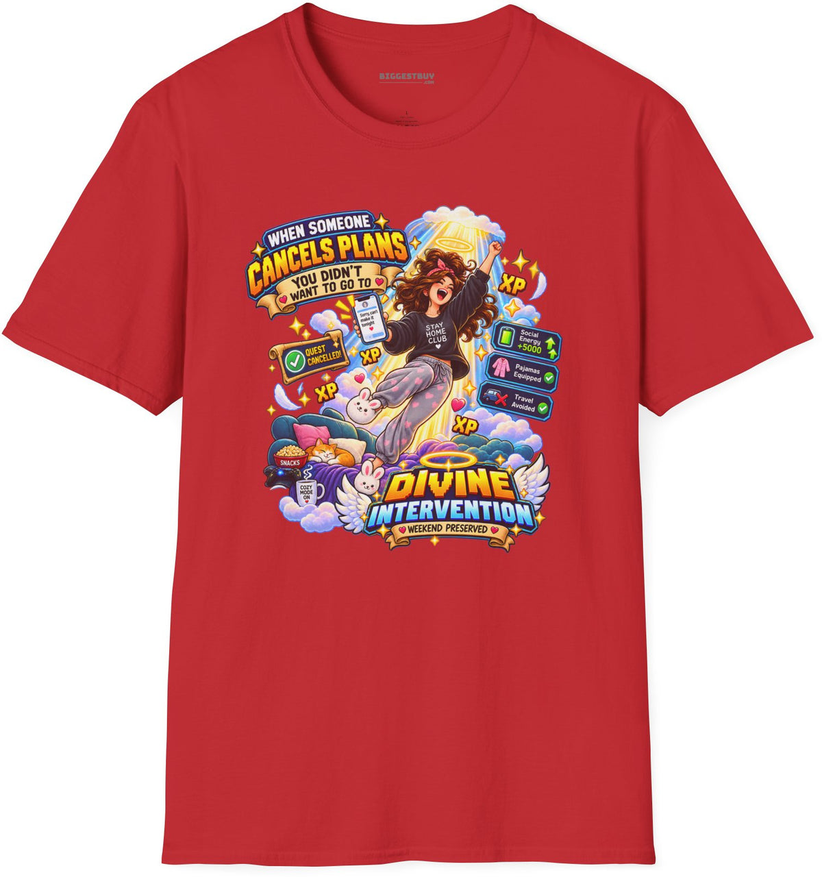 Pamphlet Punchline - Softstyle T-Shirt in Red, front view
